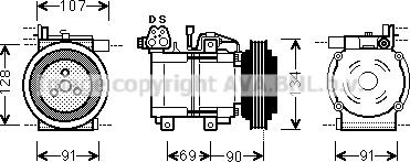 Prasco HYK278 - Compressore, Climatizzatore www.autoricambi360.it