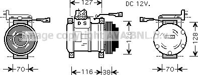 Prasco IVK075 - Compressore, Climatizzatore www.autoricambi360.it