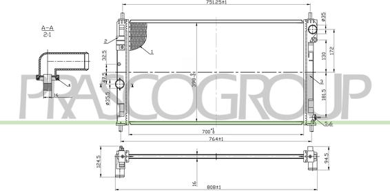 Prasco JE030R001 - Radiatore, Raffreddamento motore www.autoricambi360.it