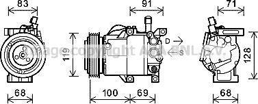 Prasco KAK144 - Compressore, Climatizzatore www.autoricambi360.it