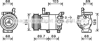 Prasco KAK159 - Compressore, Climatizzatore www.autoricambi360.it
