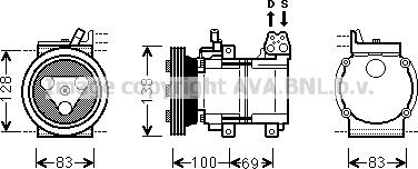 Prasco KAK156 - Compressore, Climatizzatore www.autoricambi360.it