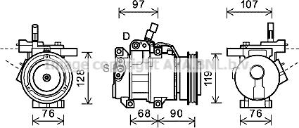 Prasco KAK161 - Compressore, Climatizzatore www.autoricambi360.it