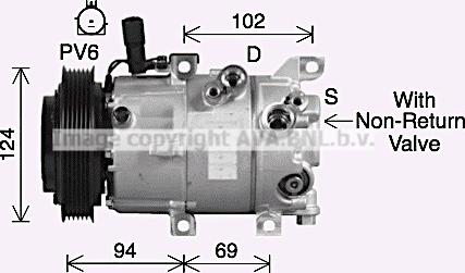 Prasco KAK325 - Compressore, Climatizzatore www.autoricambi360.it