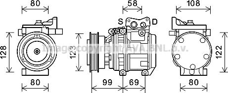 Prasco KAK264 - Compressore, Climatizzatore www.autoricambi360.it