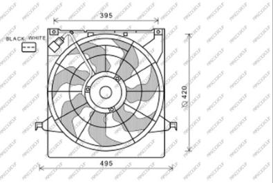 Prasco KI430F001 - Ventola, Raffreddamento motore www.autoricambi360.it