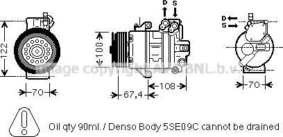 Prasco MCK009 - Compressore, Climatizzatore www.autoricambi360.it