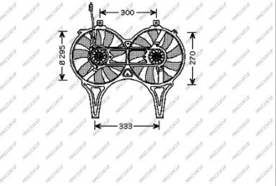 Prasco ME035F003 - Ventola, Raffreddamento motore www.autoricambi360.it