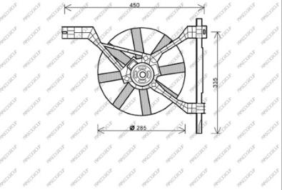 Prasco ME304F003 - Ventola, Raffreddamento motore www.autoricambi360.it