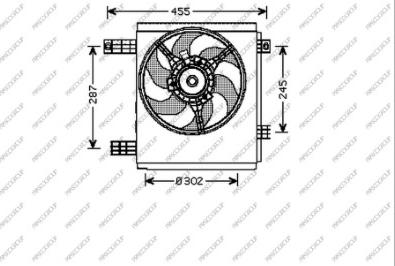 Prasco ME302F001 - Ventola, Raffreddamento motore www.autoricambi360.it