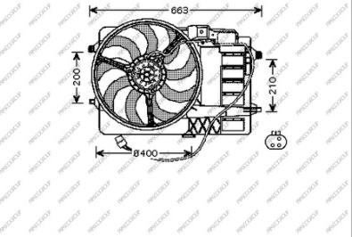 Prasco MN304F002 - Ventola, Raffreddamento motore www.autoricambi360.it