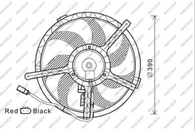 Prasco MN308F002 - Ventola, Raffreddamento motore www.autoricambi360.it