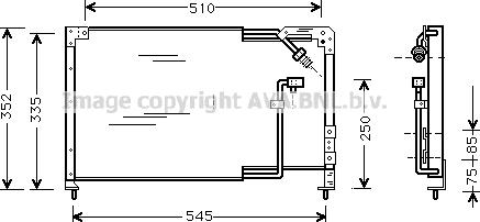 Prasco MZ5145 - Condensatore, Climatizzatore www.autoricambi360.it
