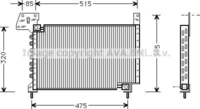 Prasco MZ5105 - Condensatore, Climatizzatore www.autoricambi360.it