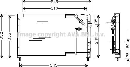 Prasco MZ5103 - Condensatore, Climatizzatore www.autoricambi360.it