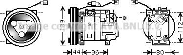 Prasco MZK198 - Compressore, Climatizzatore www.autoricambi360.it