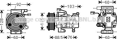 Prasco MZK251 - Compressore, Climatizzatore www.autoricambi360.it