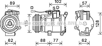 Prasco MZK276 - Compressore, Climatizzatore www.autoricambi360.it