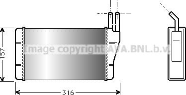 Prasco OL6008 - Scambiatore calore, Riscaldamento abitacolo www.autoricambi360.it