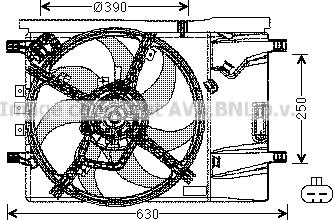 Prasco OL7539 - Ventola, Raffreddamento motore www.autoricambi360.it