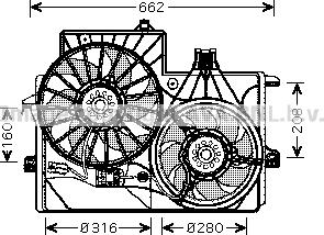 Prasco OL7529 - Ventola, Raffreddamento motore www.autoricambi360.it