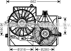 Prasco OL7528 - Ventola, Raffreddamento motore www.autoricambi360.it
