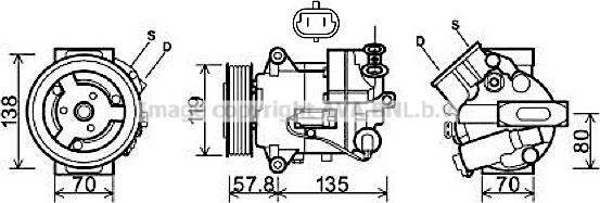 Prasco OLAK496 - Compressore, Climatizzatore www.autoricambi360.it