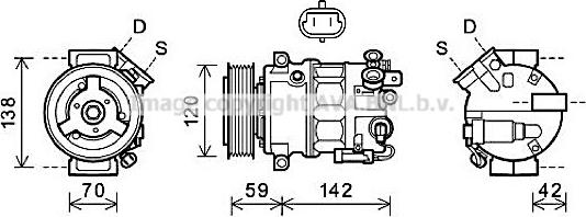 Prasco OLK576 - Compressore, Climatizzatore www.autoricambi360.it