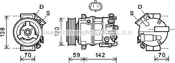 Prasco OLK578 - Compressore, Climatizzatore www.autoricambi360.it
