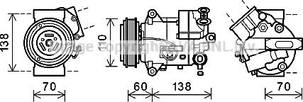 Prasco OLK616 - Compressore, Climatizzatore www.autoricambi360.it
