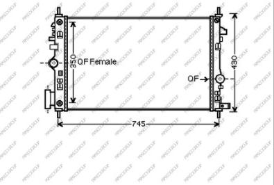 Prasco OP060R006 - Radiatore, Raffreddamento motore www.autoricambi360.it