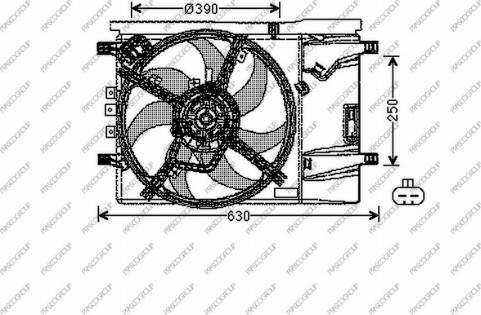Prasco OP034F004 - Ventola, Raffreddamento motore www.autoricambi360.it