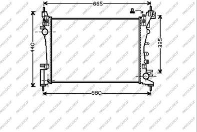 Prasco OP035R005 - Radiatore, Raffreddamento motore www.autoricambi360.it