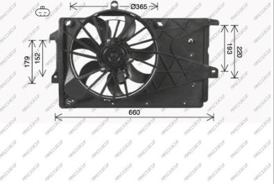 Prasco OP350F001 - Ventola, Raffreddamento motore www.autoricambi360.it