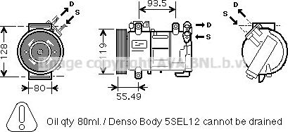 Prasco PEK315 - Compressore, Climatizzatore www.autoricambi360.it