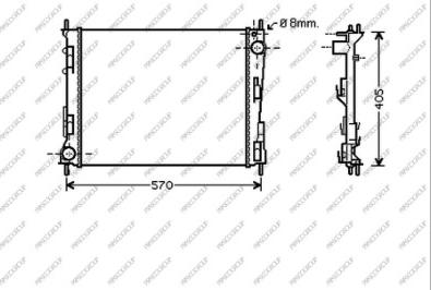 Prasco RN025R009 - Radiatore, Raffreddamento motore www.autoricambi360.it