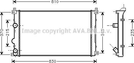 Prasco RTA2322 - Radiatore, Raffreddamento motore www.autoricambi360.it
