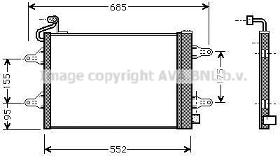 Prasco SAA5007D - Condensatore, Climatizzatore www.autoricambi360.it