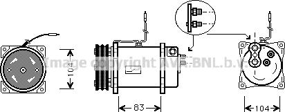Prasco SBK041 - Compressore, Climatizzatore www.autoricambi360.it