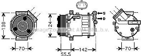 Prasco SBK069 - Compressore, Climatizzatore www.autoricambi360.it