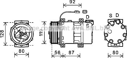 Prasco SCAK033 - Compressore, Climatizzatore www.autoricambi360.it