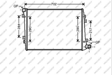 Prasco SK024R007 - Radiatore, Raffreddamento motore www.autoricambi360.it