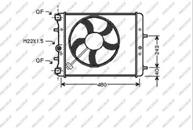 Prasco SK320R005 - Radiatore, Raffreddamento motore www.autoricambi360.it