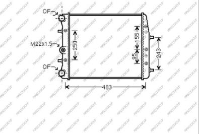 Prasco SK320R001 - Radiatore, Raffreddamento motore www.autoricambi360.it