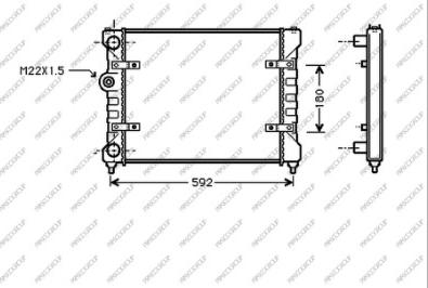 Prasco ST001R007 - Radiatore, Raffreddamento motore www.autoricambi360.it