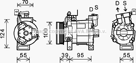 Prasco SUK085 - Compressore, Climatizzatore www.autoricambi360.it