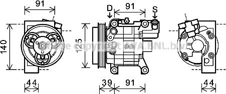 Prasco SUK082 - Compressore, Climatizzatore www.autoricambi360.it