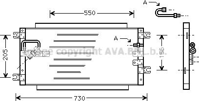 Prasco TO5252 - Condensatore, Climatizzatore www.autoricambi360.it