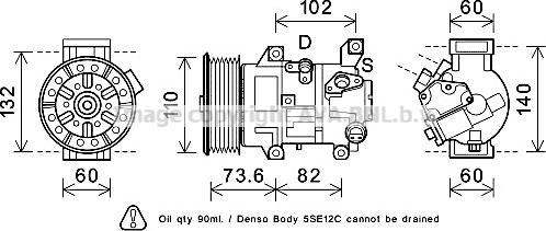Prasco TOAK683 - Compressore, Climatizzatore www.autoricambi360.it