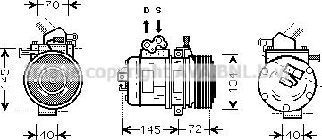 Prasco TOK388 - Compressore, Climatizzatore www.autoricambi360.it